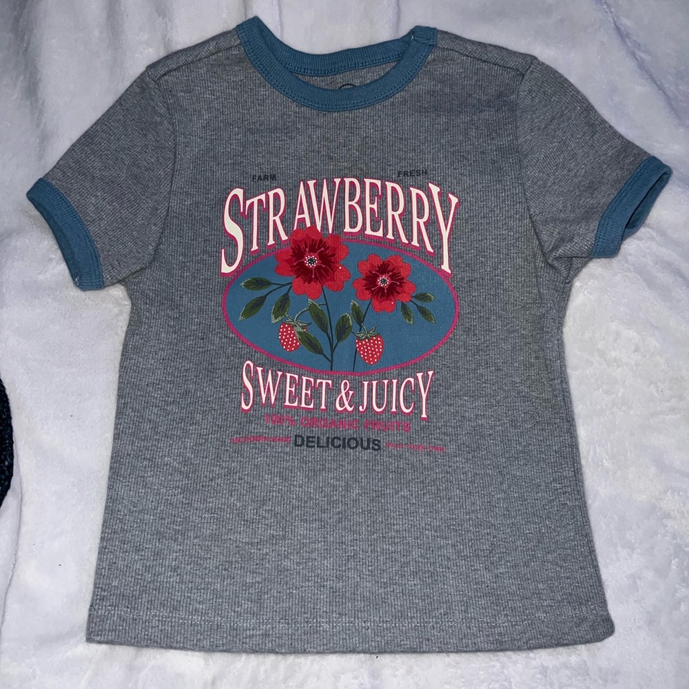 Strawberry Delight T-Shirt - Gray